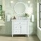 James Martin Vanities 36'' Single Vanity, Bright White w/ 3 CM Lime Delight Quartz Top 424-V36-BW-3LDL - alternate 5
